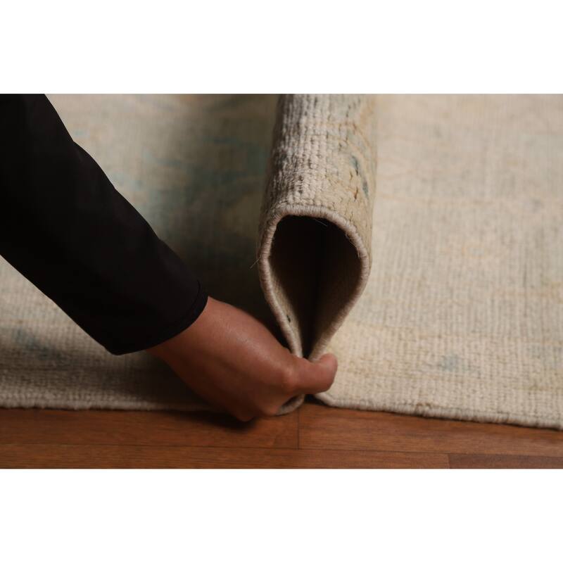 Vegetable Dye Oriental Oushak Turkish Area Rug Handmade Wool Carpet - 9'6"x 12'6"