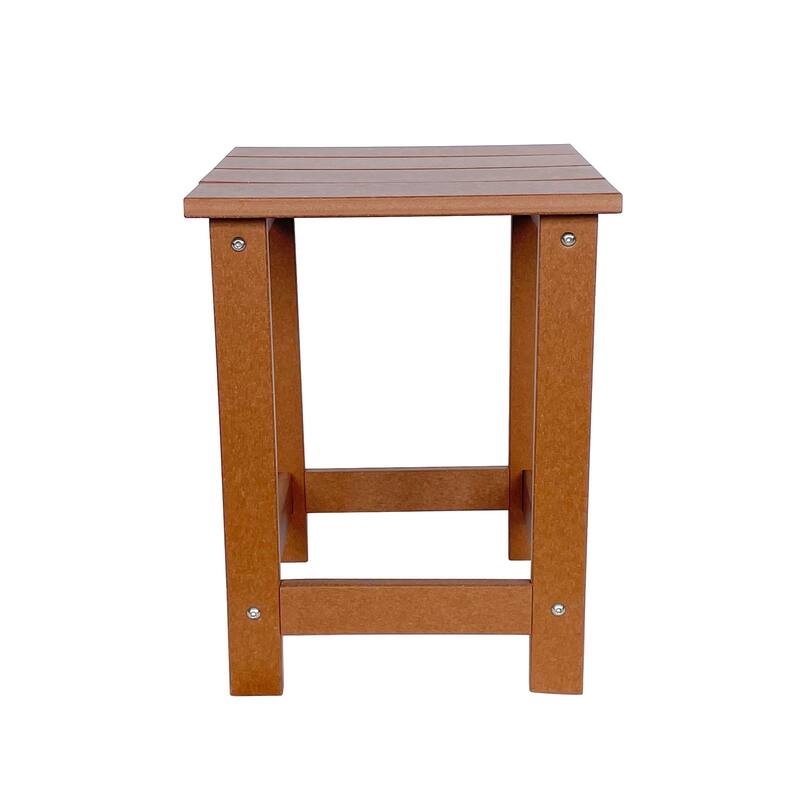 Mason Poly Resin Eco-Friendly All-Weather Square Patio Side Table
