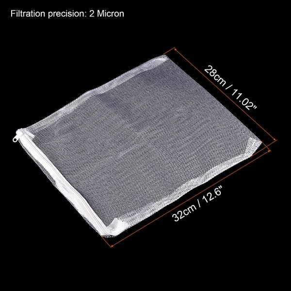 Filter Media Bags 32x28cm 2 mm Hole 10 Pack Mesh Bags w Zipper White