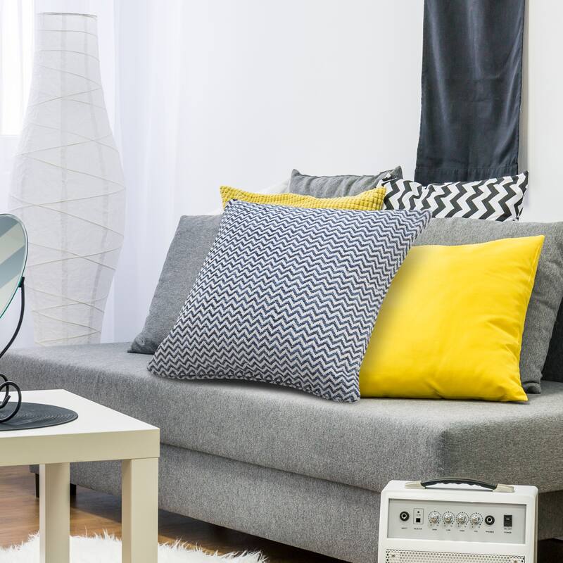 Sevita Beige and White Chevron Throw Pillow