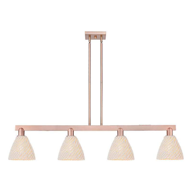 Innovations Lighting 716-4I-10-48 Natural Ballston Dome Linear Natural - Antique Copper / Natural