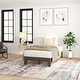 preview thumbnail 10 of 72, Wood Platform Bed with 14 Wooden Support Slats Walnut - Twin