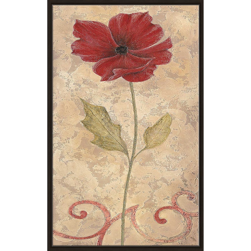 "Poppy Passion II" Print on Floating Canvas
