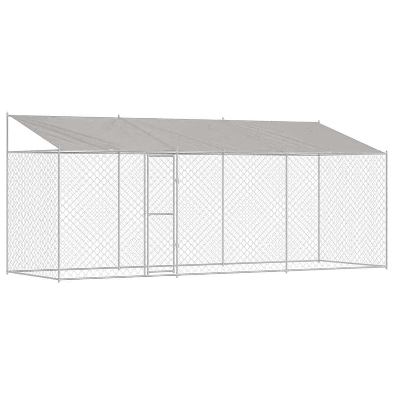 Dog Cage Silver 400/600/800 x 200 x 256 cm Galvanised Steel