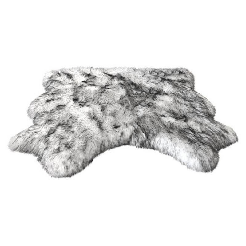 Dynasty Natural 2-Pelt Luxury Long Wool Sheepskin Shag Rug
