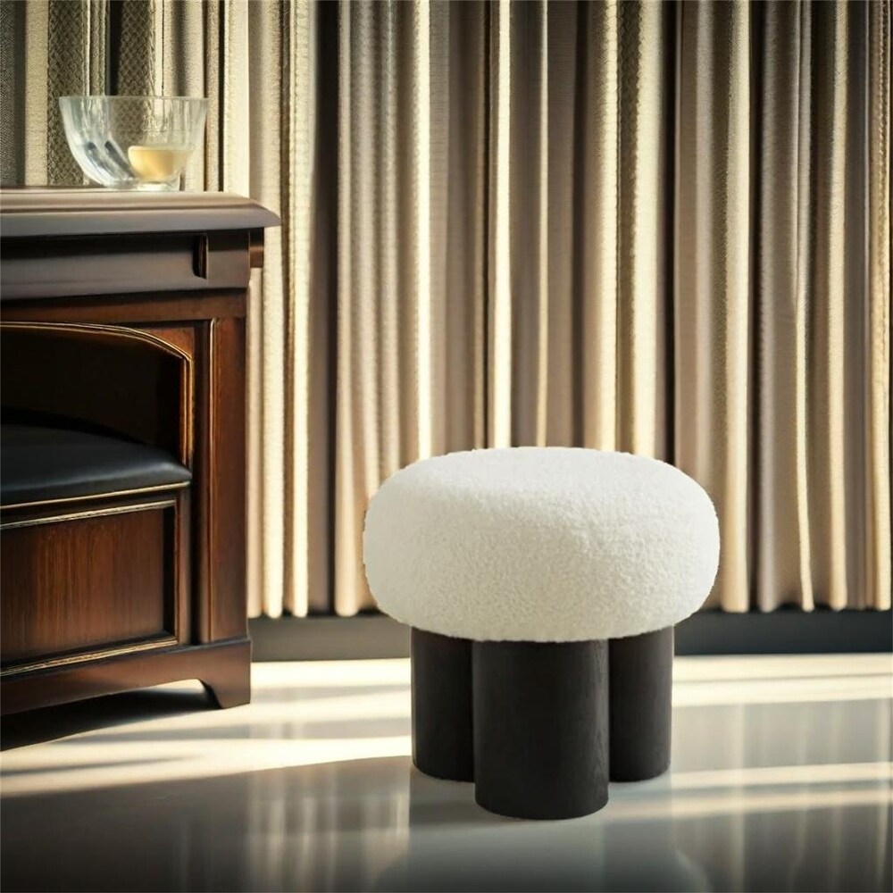 Pouf Ottoman Unstuffed,Pouf Ottoman Foot Rest(No Filler),Floor  Pouf,Soft Foot Stool, 20x20x12 Inches Fuzzy Chair, Floor Chair,Foot Rest  with Storage for Living Room, Bedroom (White Pouf Cover) : Home & Kitchen
