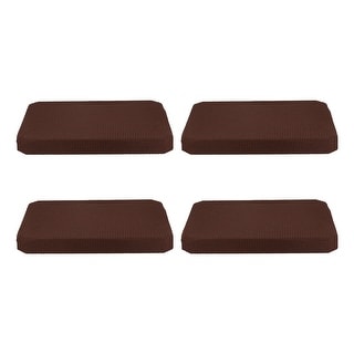 4 Pcs Chair Seat Covers Rectangle, Stretch Rectangle Bar Stool Covers