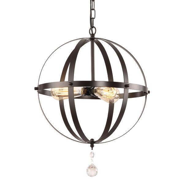 Hanging Chain Ceiling Light Antique Industrial Cage Pendant Lamp