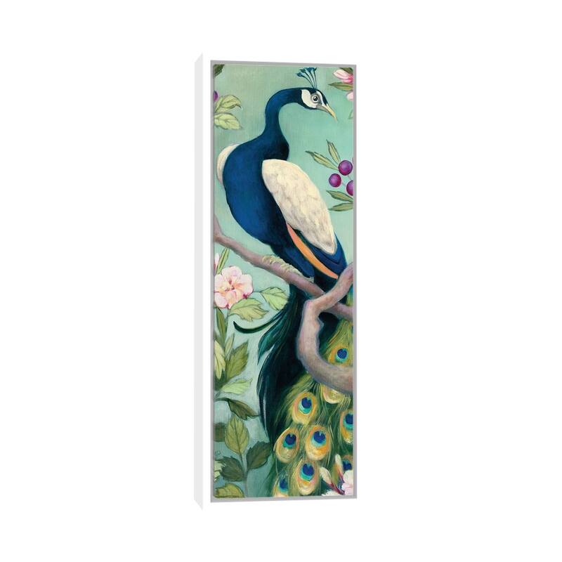 iCanvas "Pretty Peacock I" by Julia Purinton Framed Canvas Print - 60x20 - White
