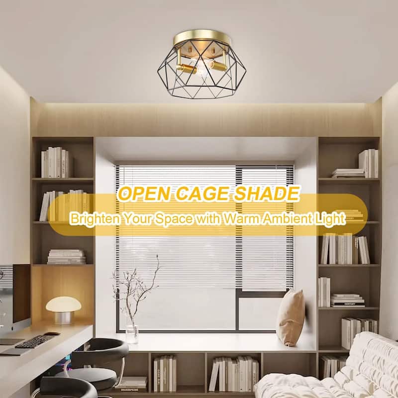 2-light fixture light black, gold ceiling light metal kitchen light