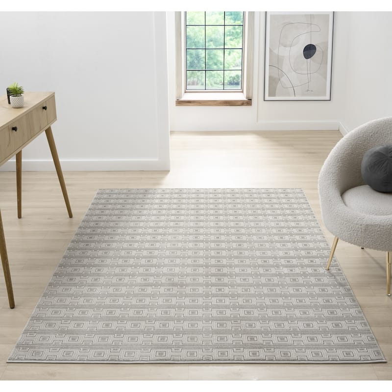 Ksamil Collection Abstract Geometric Area Rug