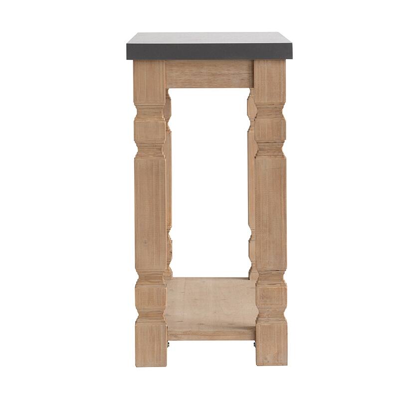 GDFStudio - Console Table with Concrete Top and Wooden Frame