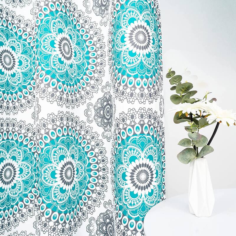 DriftAway Bella Medallion Printed Room Darkening Grommet Window Curtain Panel Pair