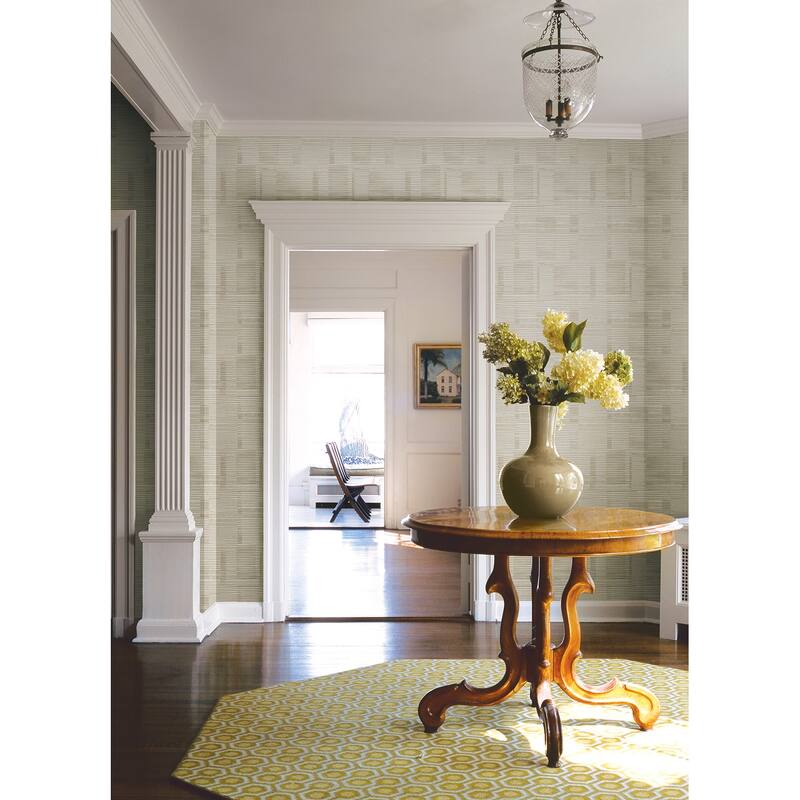 A-Street Prints Callaway Beige Woven Stripes Wallpaper