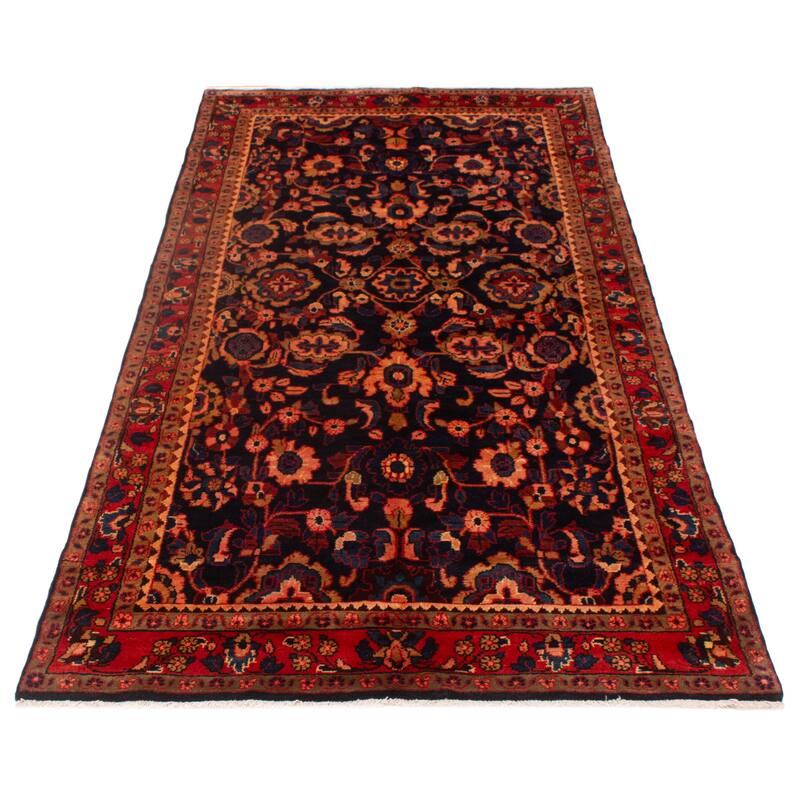 ECARPETGALLERY Hand-knotted Andelz Navy Wool Rug - 5'3 x 11'9