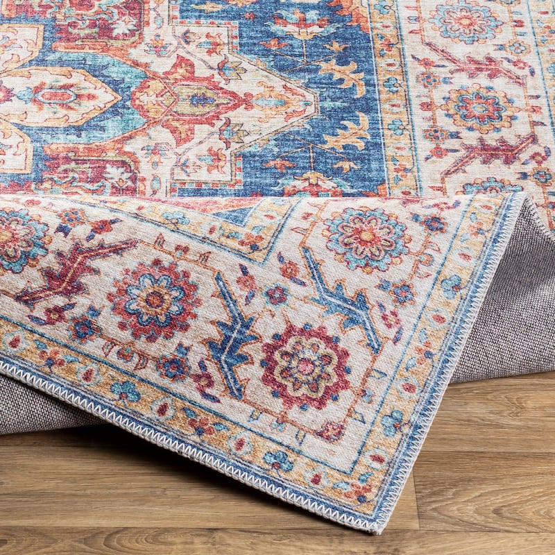Livabliss Iris Traditional Medallion Area Rug