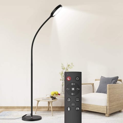 Floor Lamp, Remote & Touch Control 2500K-6000K LED - black