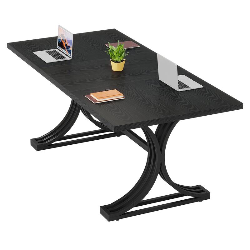 Modern 5FT Wood Metal Conference Meeting Table for 4 People
