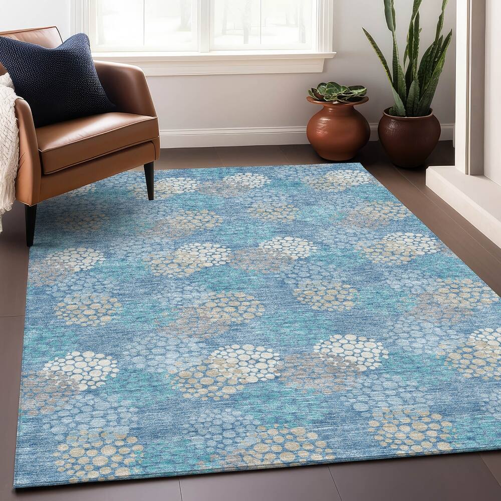 Premium Washable Super Soft Contemporary Clusters Mayfield Rug