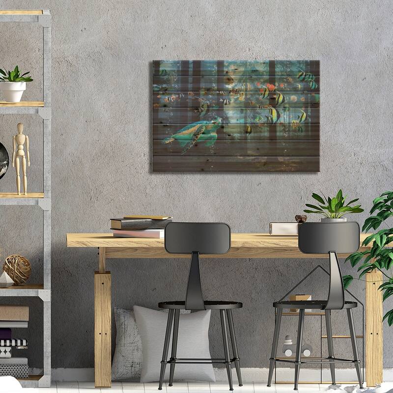 Tropical Forest Print On Wood by David Loblaw - Multi-Color