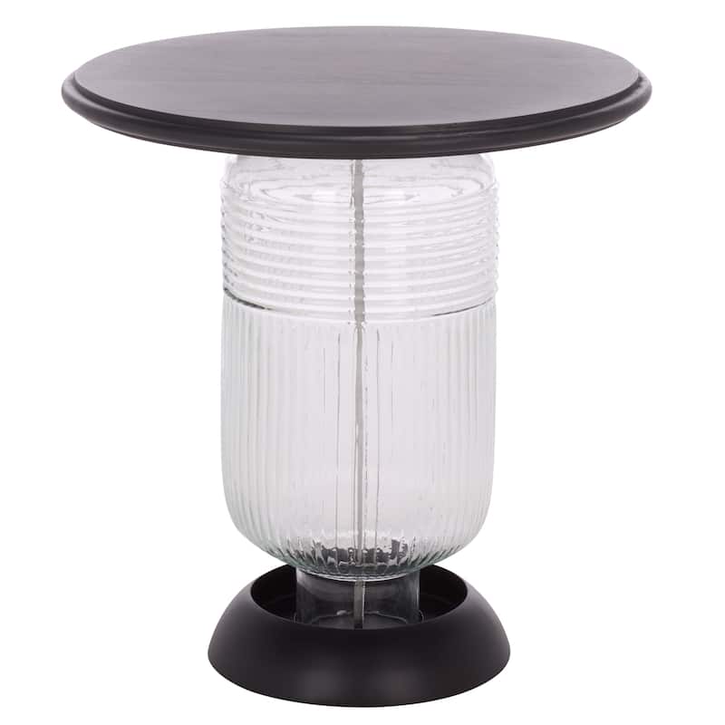 SAFAVIEH Home Karana Glass Accent Table - 18"W x 18"D x 19"H