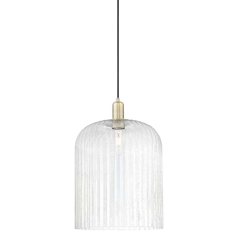 Innovations Lighting 716-1P-18-12 Bridal Veil Pendant Bridal Veil 12" - Antique Brass / Seedy