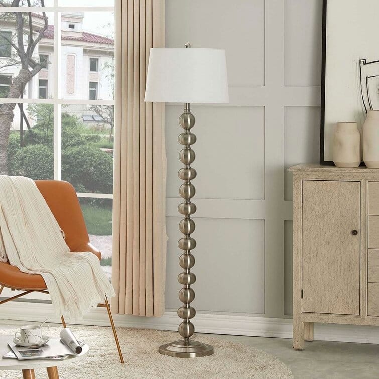 Maxax 59.5" Nickel ball Metal Floor Lamp