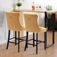 preview thumbnail 51 of 56, Contemporary Tufted Velvet Upholstered Counter Bar Stools Set of 2