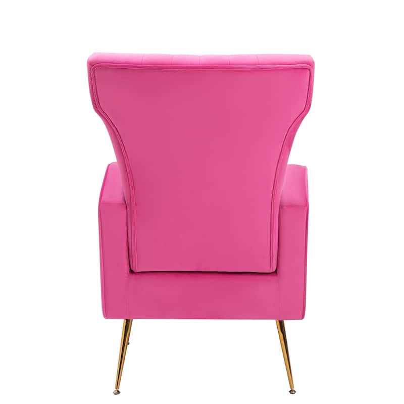 Wingback Velvet Accent Chair