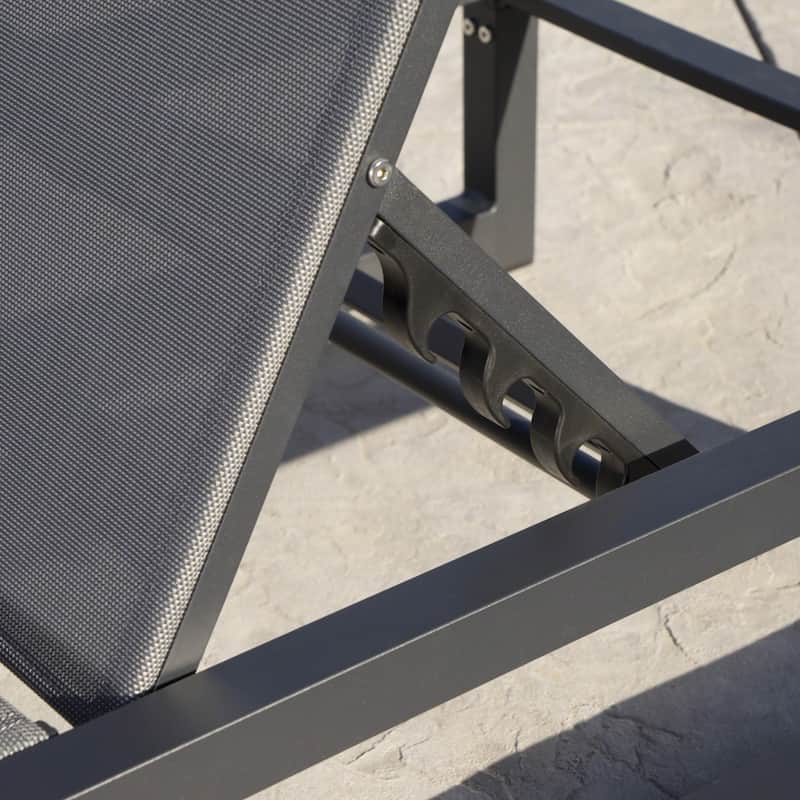 Modesta Outdoor Aluminum Mesh Chaise Lounge (Set of 2) by Christopher Knight Home