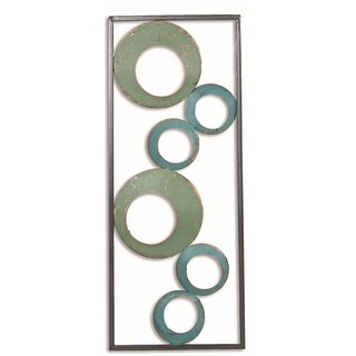Multi Color Metal Circles In Metal Frame Wall Decor - Bed Bath & Beyond