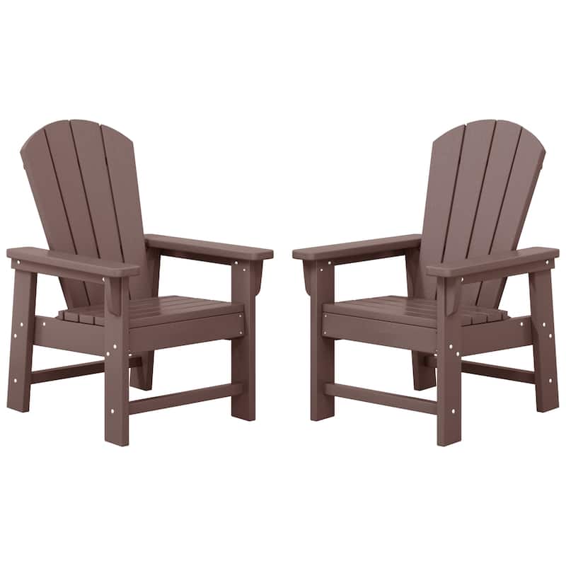 Laguna Kids Outdoor Poly Adirondack Chair (Set of 2) - Dark Brown