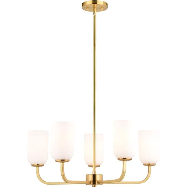 slide 2 of 11, Vaxcel Lighting H0305 5 Light 26" Wide Chandelier