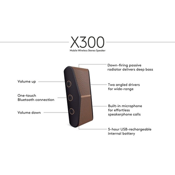 logitech x300 mobile wireless stereo speaker