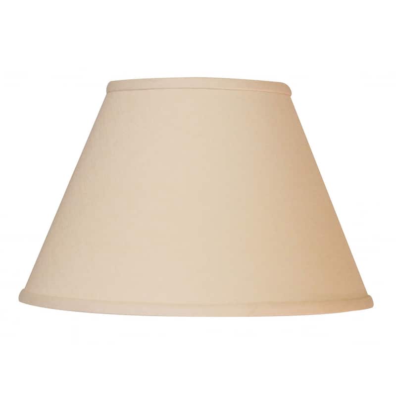 12" Parchment Biege Premium Empire Slanted Linen Lampshade - 12" L x 12" W x 8" H