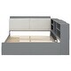 preview thumbnail 4 of 32, L-Shaped Platform Bed with Storage Headboard with Left Shelf and 2 Drawer