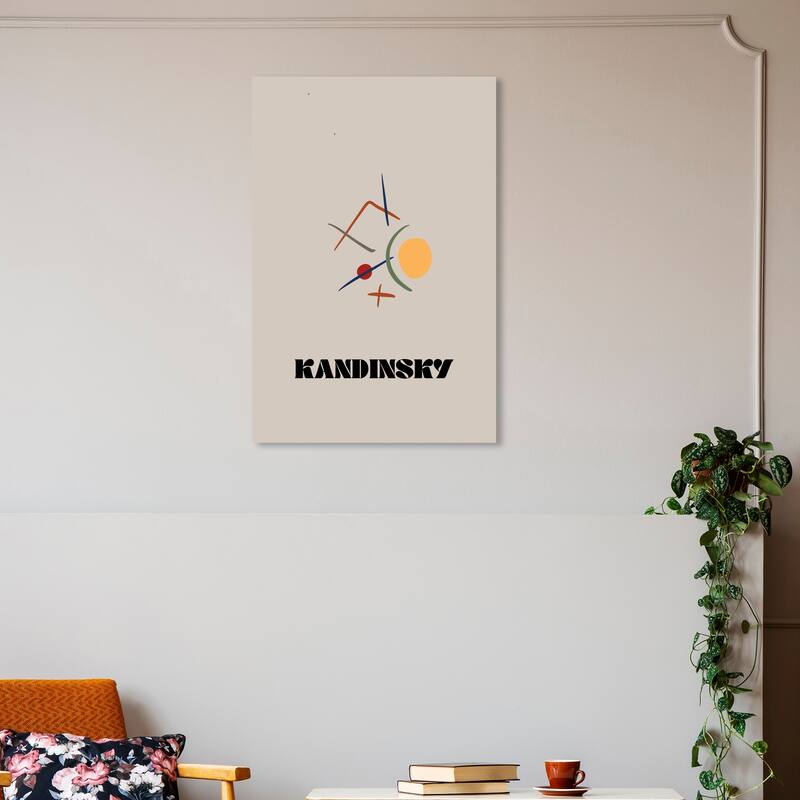 Wynwood Studio Typography and Quotes Wassily Kandinsky Symmetry Gray and Light Gray Modern & Contemporary Wall Art Canvas Print - 30 x 20