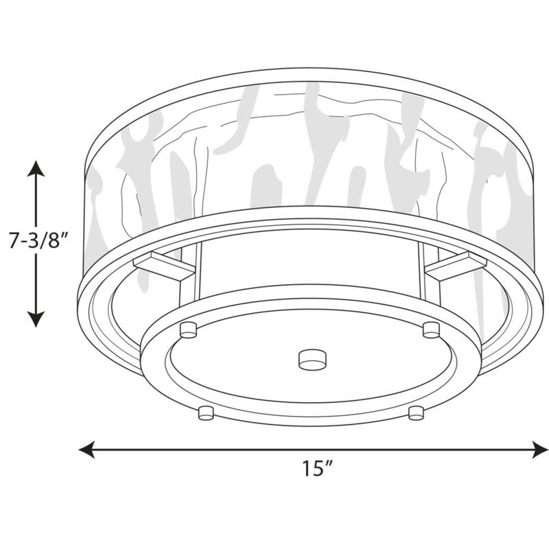 Progress Lighting Bay Court 2 Light Flush Mount Outdoor Ceiling