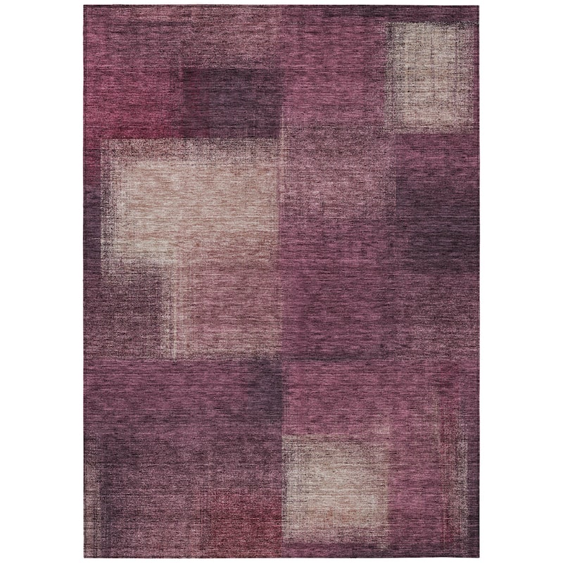 HomeRoots Abstract Transitional Rectangle Outdoor Rug