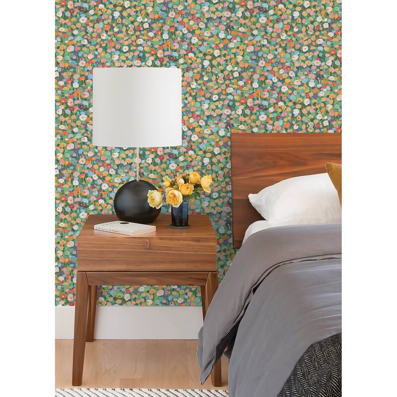 A-Street Prints Prato Green Petite Floral Wallpaper