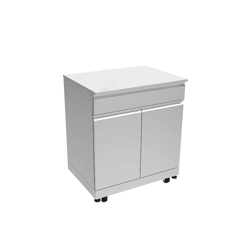 Transolid OBC3224 Outdoor Kitchen 32-in x 24-in x 37-in Single Base Cabinet, Stainless Steel - 32-in x 24-in x 37-in