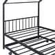 preview thumbnail 18 of 26, Nestfair Twin Size Metal House Bed with Twin Size Trundle