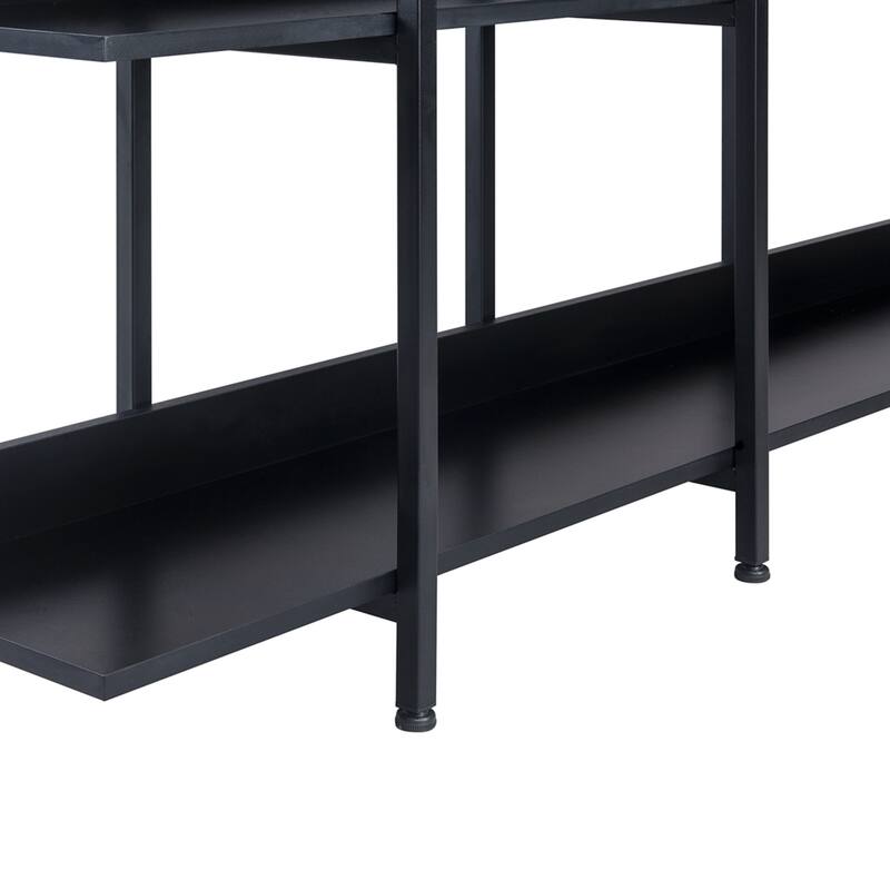 70.87" 5 Tier Bookcase with Metal Frame, MDF Board
