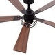preview thumbnail 23 of 77, 42"/52" Modern Farmhouse Ceiling Fan, Remote Control, Quiet Reversible DC Motor, Timer, Black and Walnut Finish