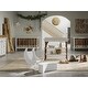 preview thumbnail 2 of 3, Milk Street Crescent Moon Table/Ottoman - White