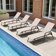 preview thumbnail 48 of 49, VredHom Outdoor Patio Adjustable Chaise Lounges Chairs with Arms (Set of 2/4 )