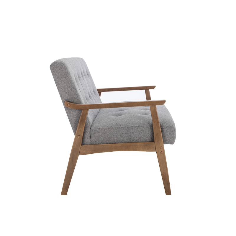 Porthos Home Mabel Fabric Loveseat Small Couch Sofa with Rubberwood Legs