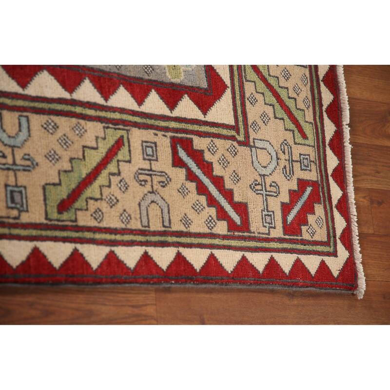 Kazak Oriental Area Rug Handmade Wool Carpet - 6'8" x 10'2"