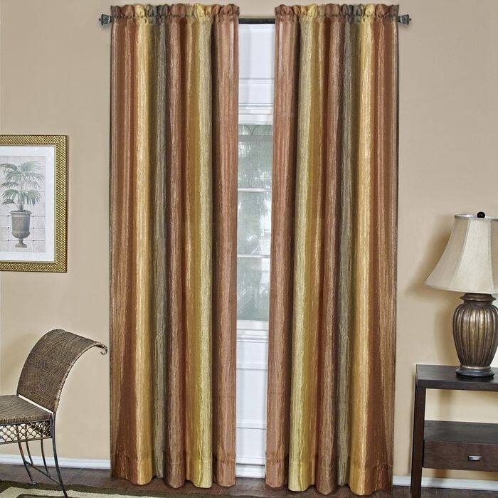 Achim Ombre Window Curtain Panel - 50x84 - 50x84 - 84 Inches - Autumn