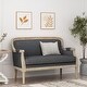 preview thumbnail 1 of 11, Small Sofa Couch for Foyer, Living Room Decorative Sofa with Back and Armrests, Practical 2 Seater Love Seat Couches, Charcoal